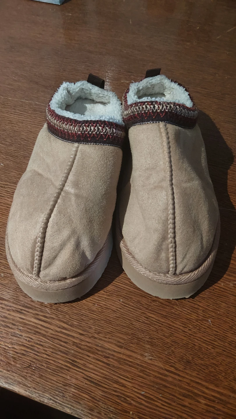 Beige Ugg Style Slippers