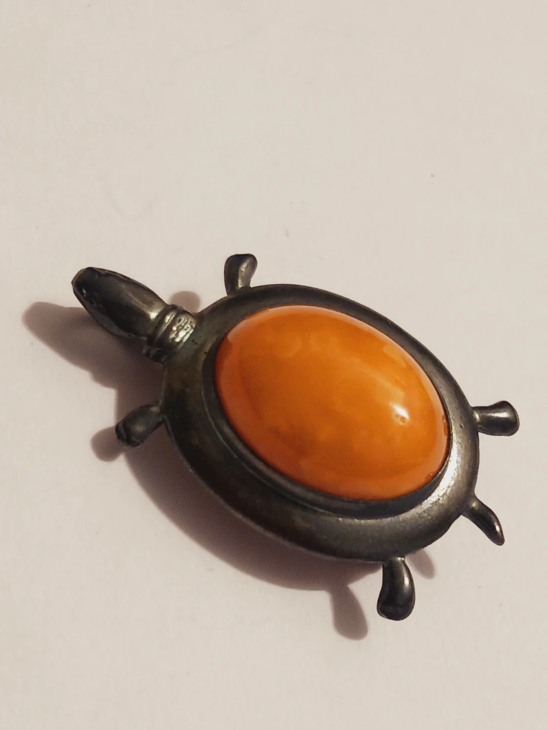 Rare Vintage Sterling Butterscotch Genuine Baltic Amber Brooch - photo 2