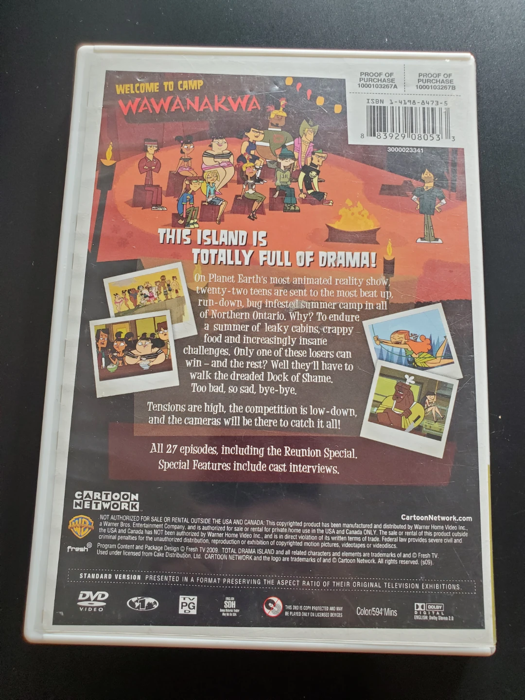 Total Drama Island S1 DVD - Rare OOP - photo 2