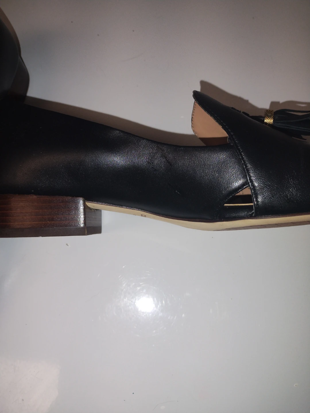 Cole Haan Black Leather Tassel Loafers Size 8B - photo 2