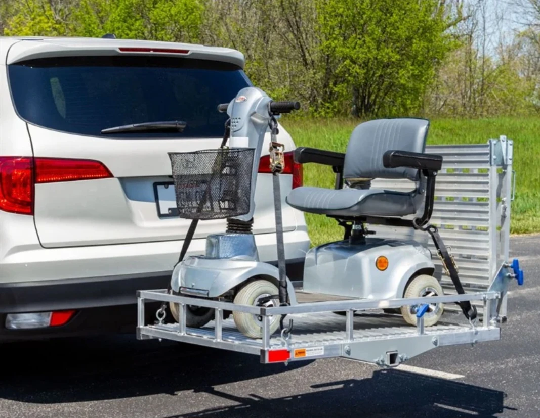Hitch-Mounted Mobility Scooter Carrier