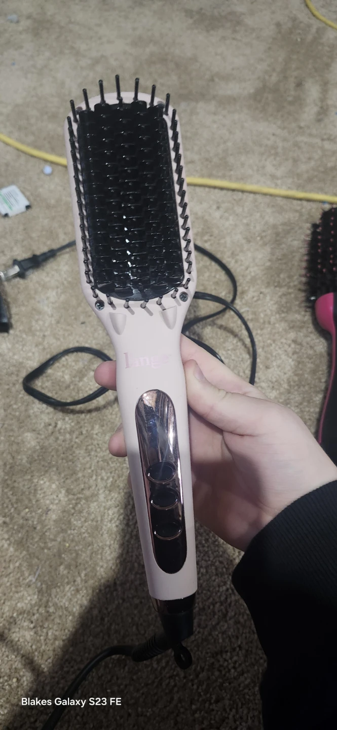 Hair brush straightner