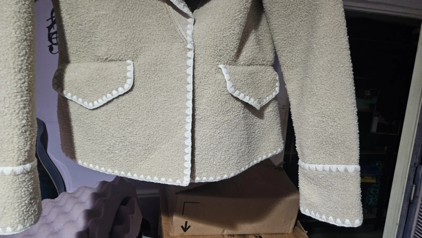 Market & Spruce Beige Sherpa Jacket, Petite S - photo 5