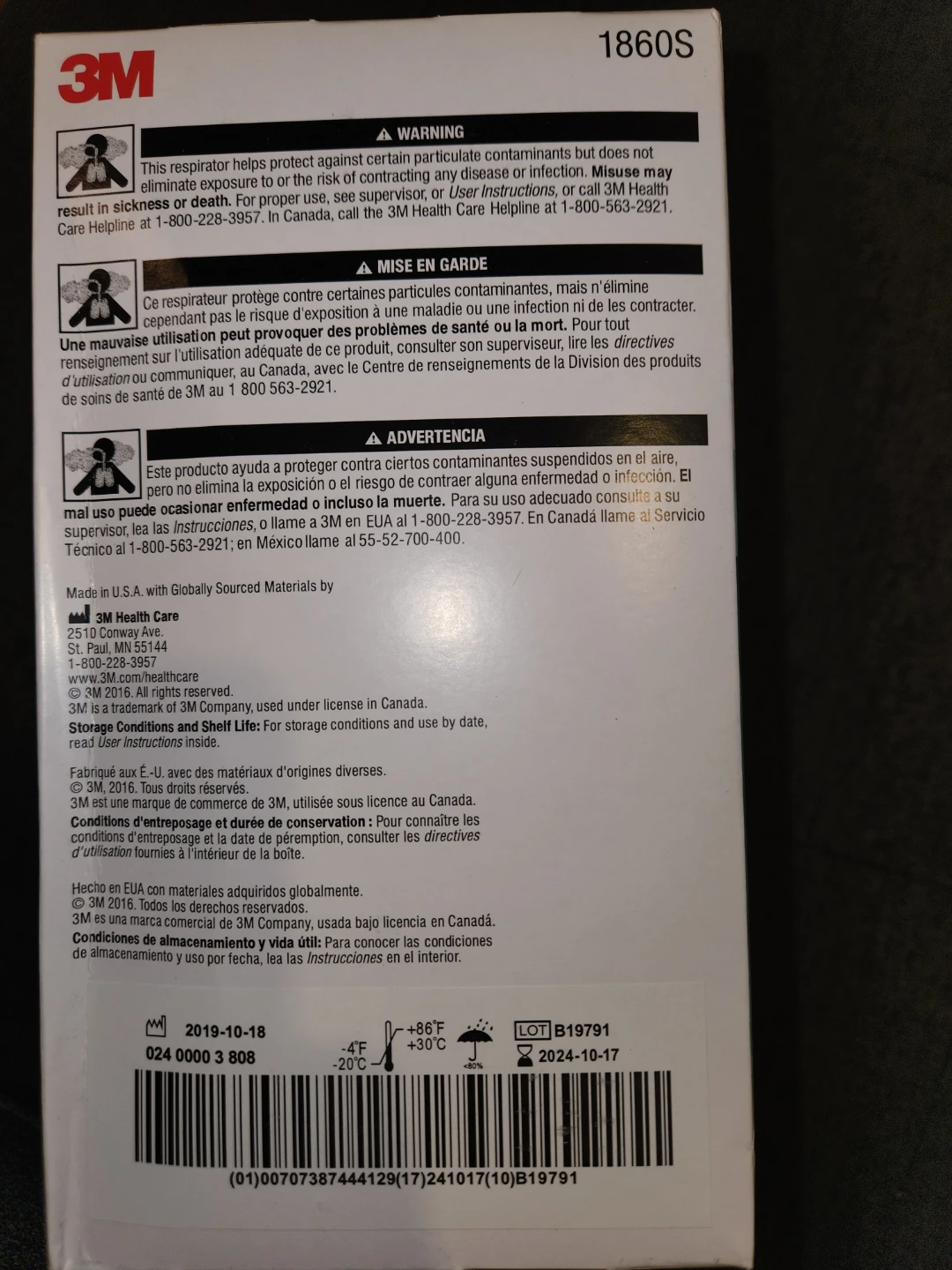 20 pack box of 3M N95 masks. VARIOUS SIZES AVAILABLE - photo 4