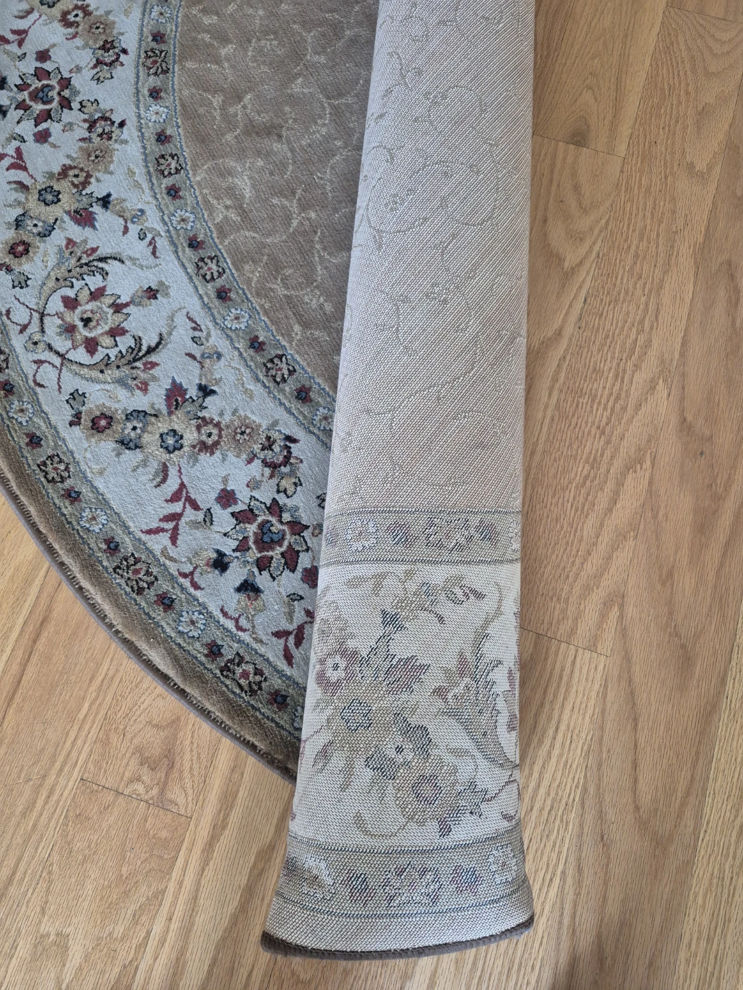 Round Floral Area Rug - photo 4