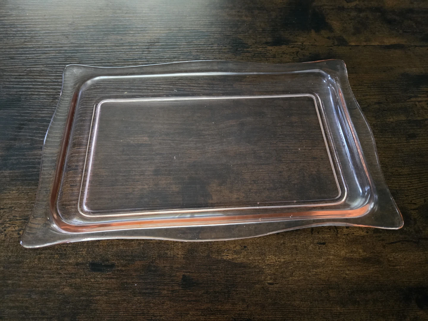 Vintage Pink Depression Glass Tray - photo 3