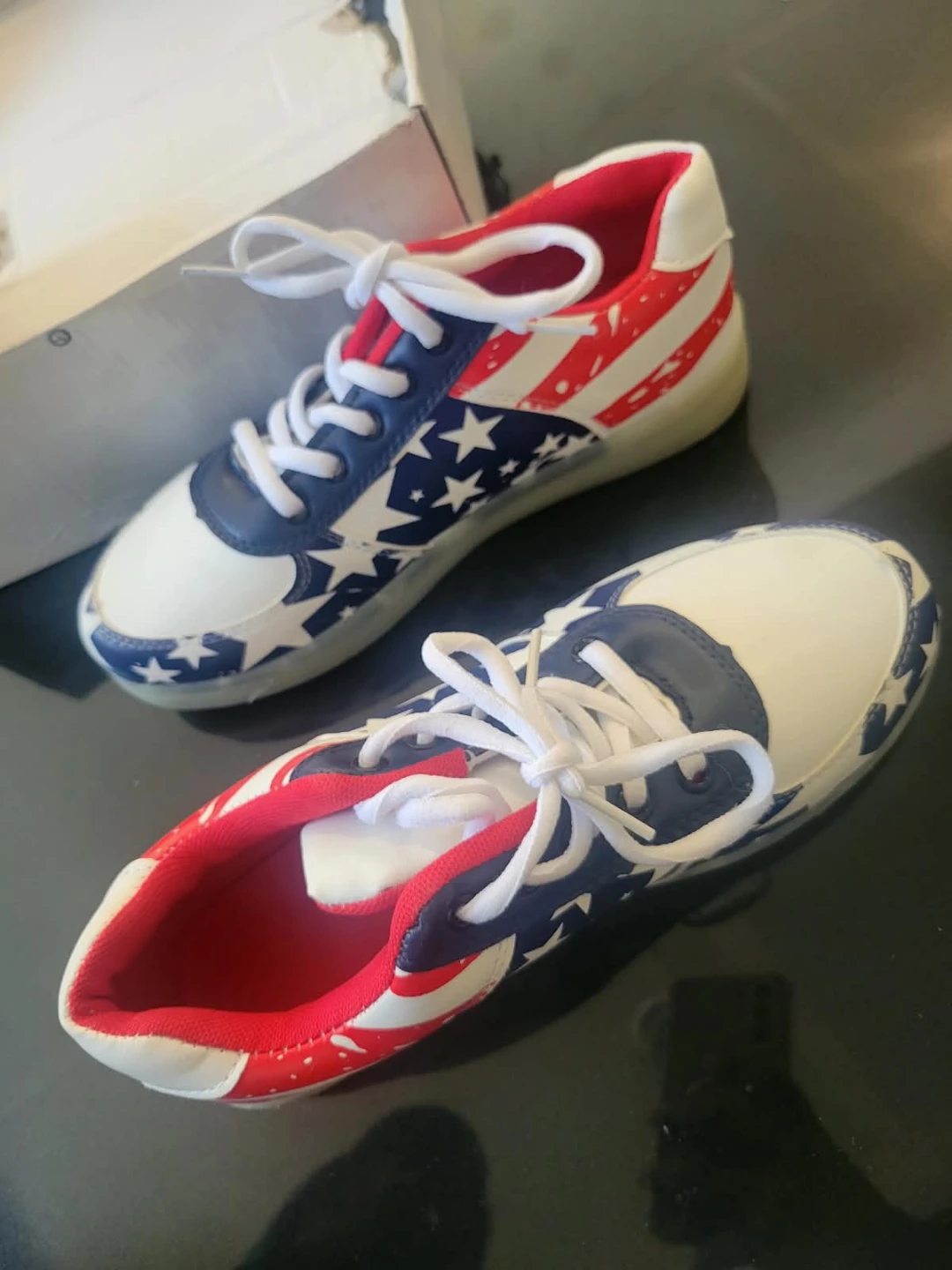 American Flag Print Sneakers