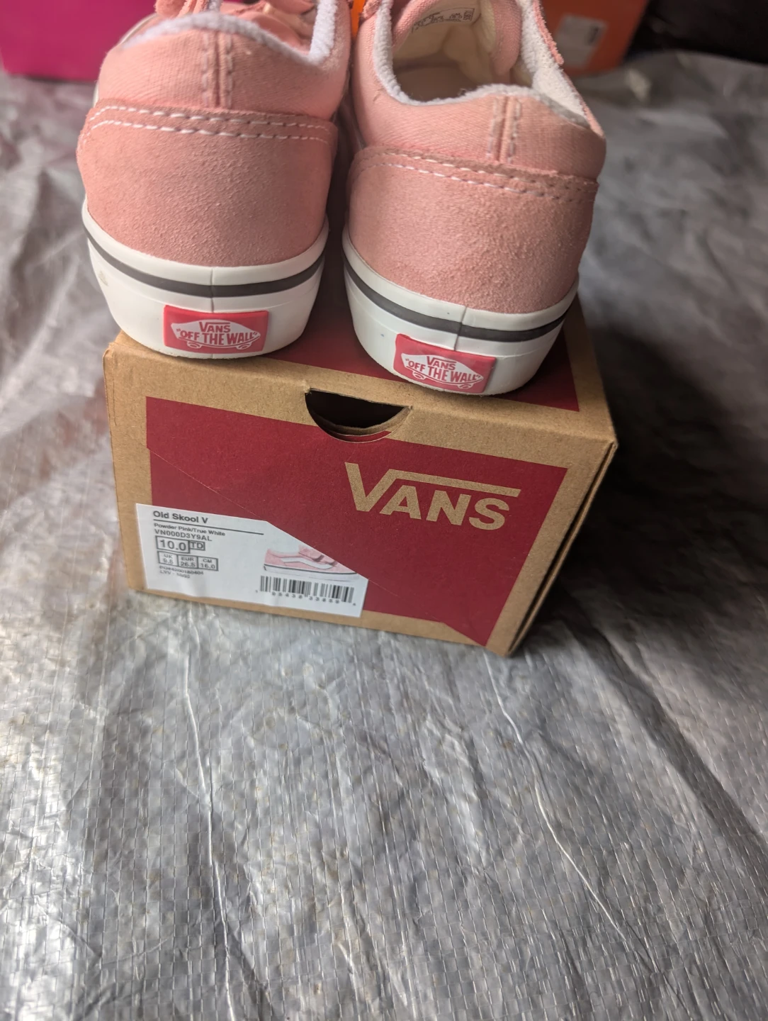 Vans Old Skool V Toddler Shoes Pink Size 10