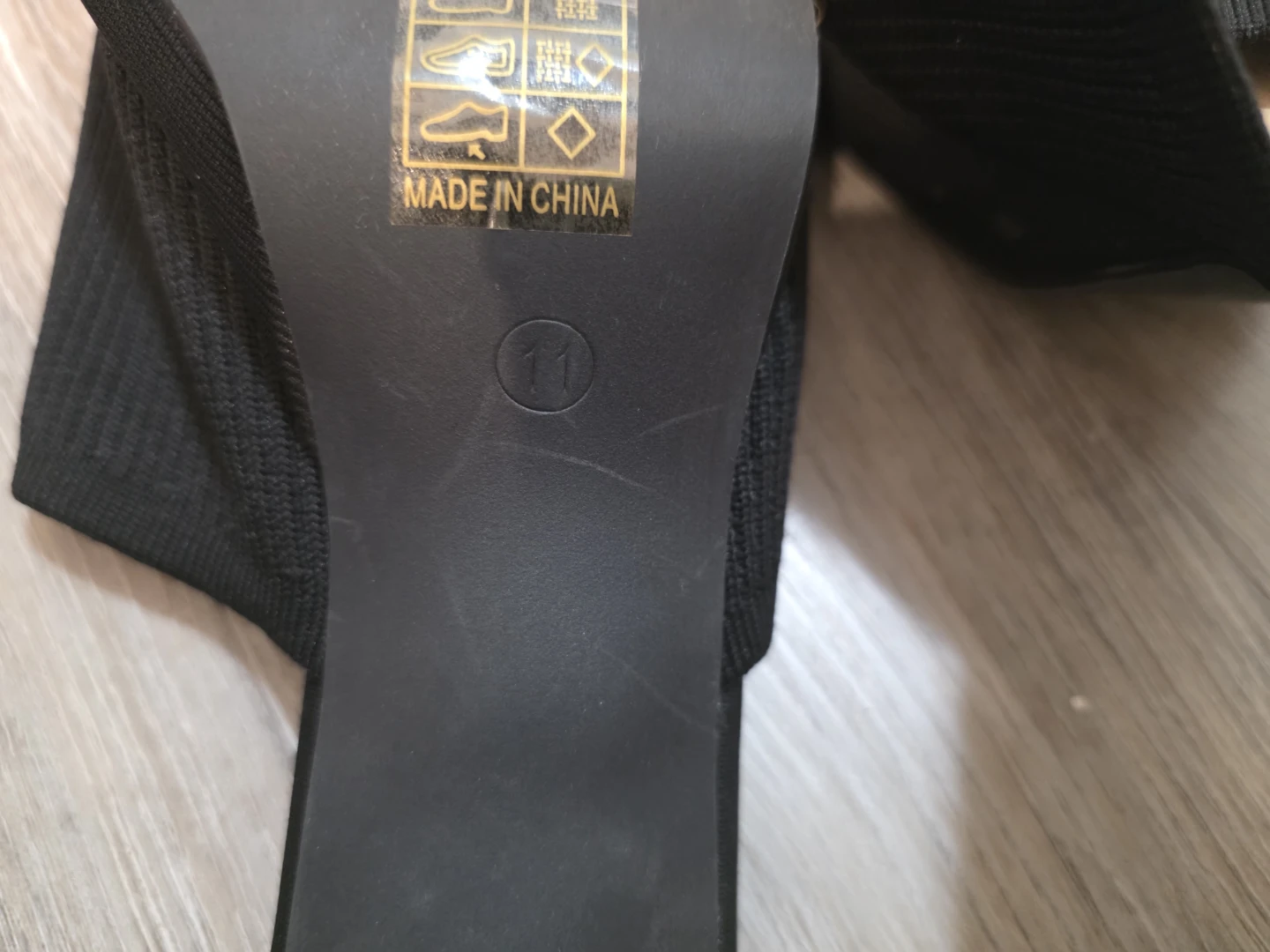 Black Heeled Mules, Size 11 - photo 5