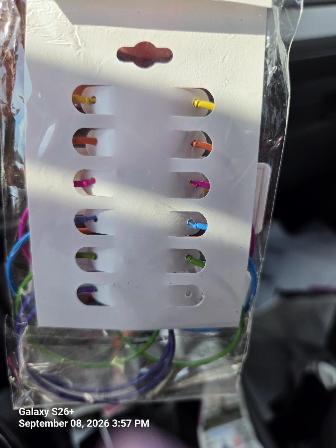 Set of Multi-Colored Hoop Earrings - photo 2