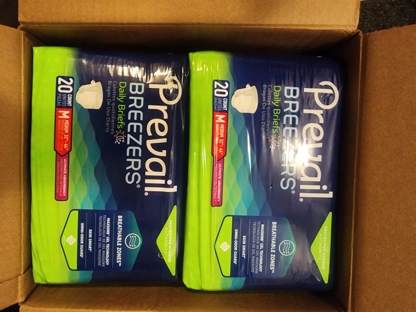 Prevail Breezers Daily Briefs Size Medium