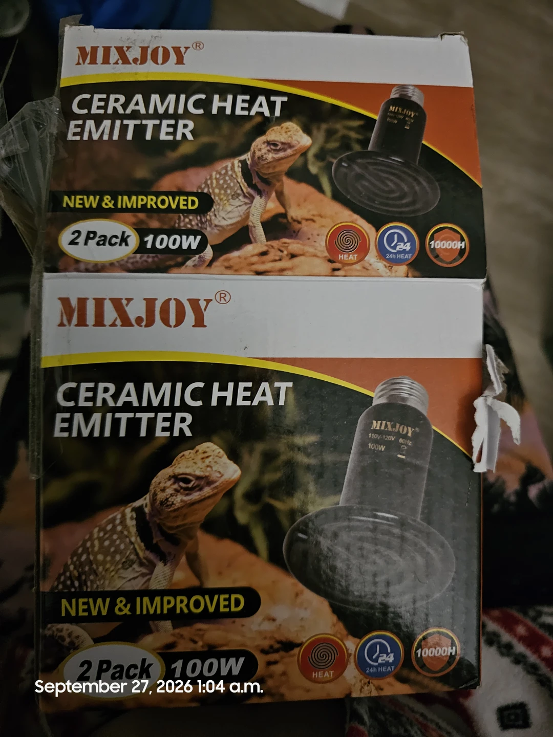 MIXJOY Ceramic Heat Emitter 2 Pack 100W