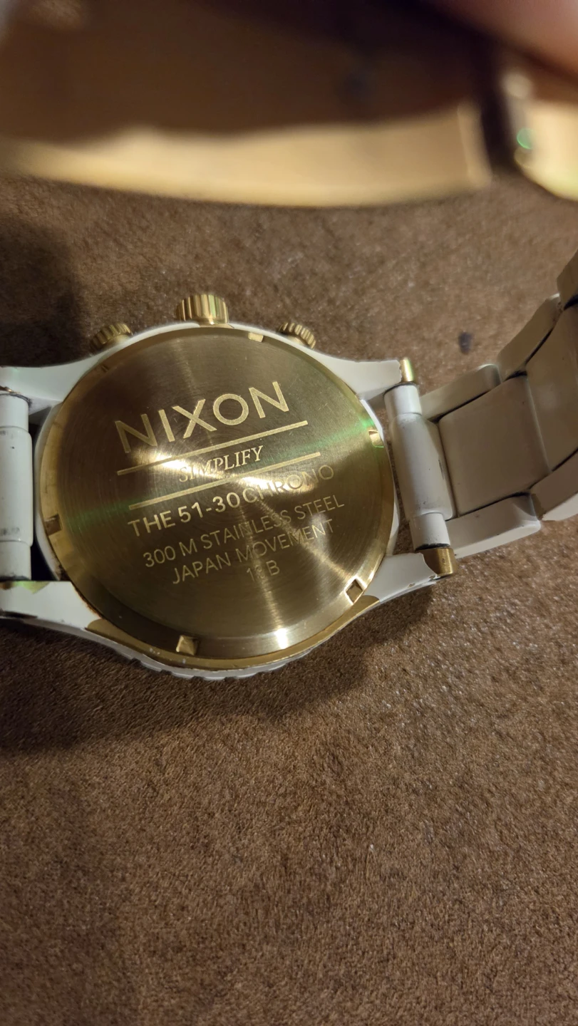 Nixon 51-30 Chrono White and Gold Watch - photo 4