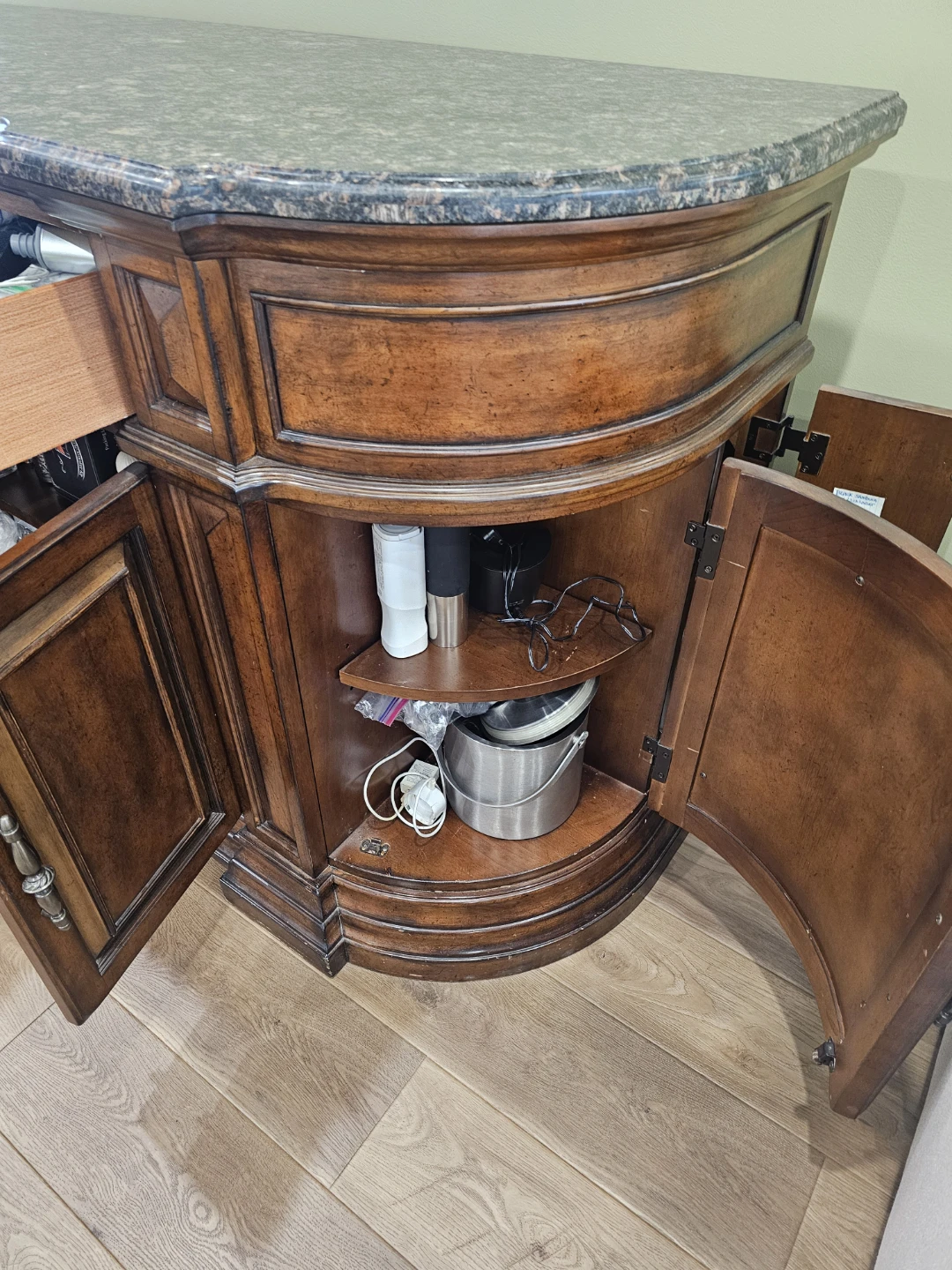 Marble/Wood Credenza server - photo 5