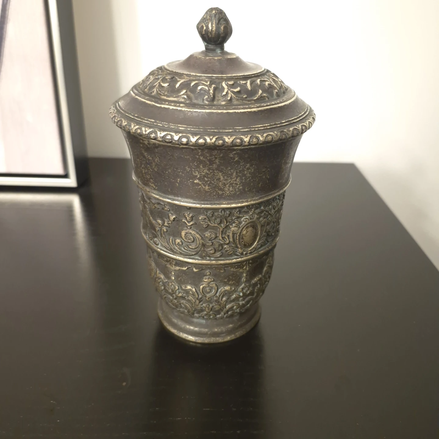 Vintage Ornate Brass Lidded Jar - photo 2