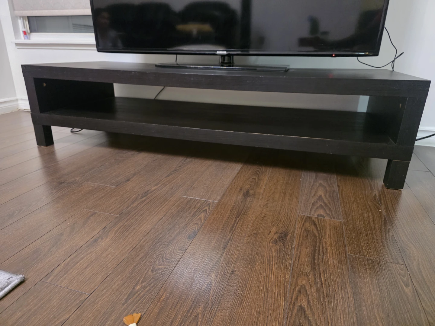 Ikea lack tv bench in black brown finish - photo 2