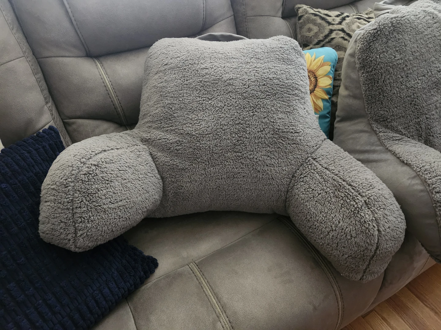 Bed rest pillow gray each $15 used once kids didnt want them - photo 2