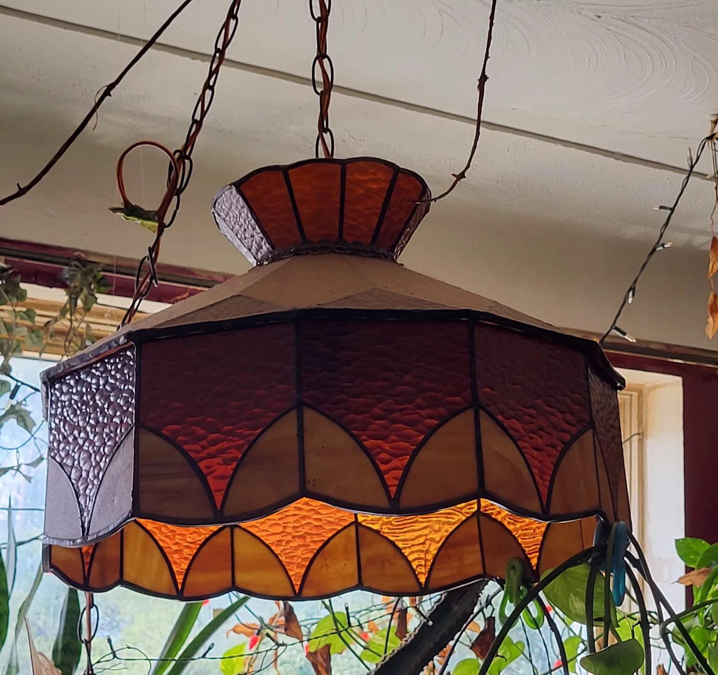 Stained Glass Hanging Pendant Lamp