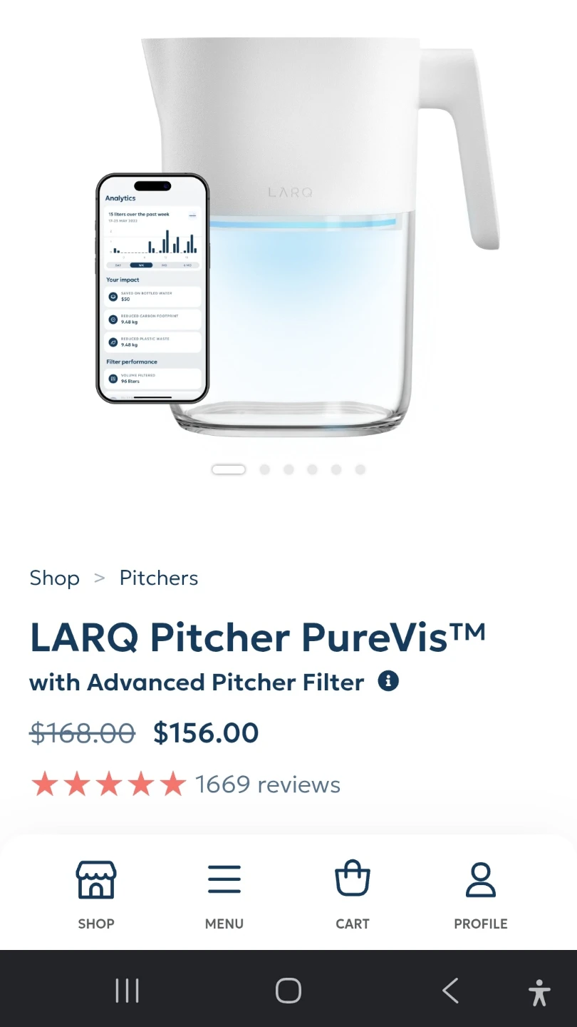 LARQ Pitcher PureVis