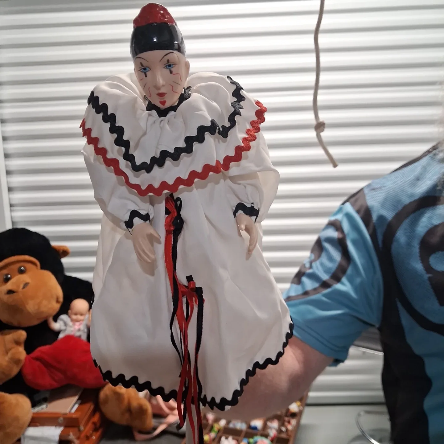 Vintage Porcelain Pierrot Clown Doll