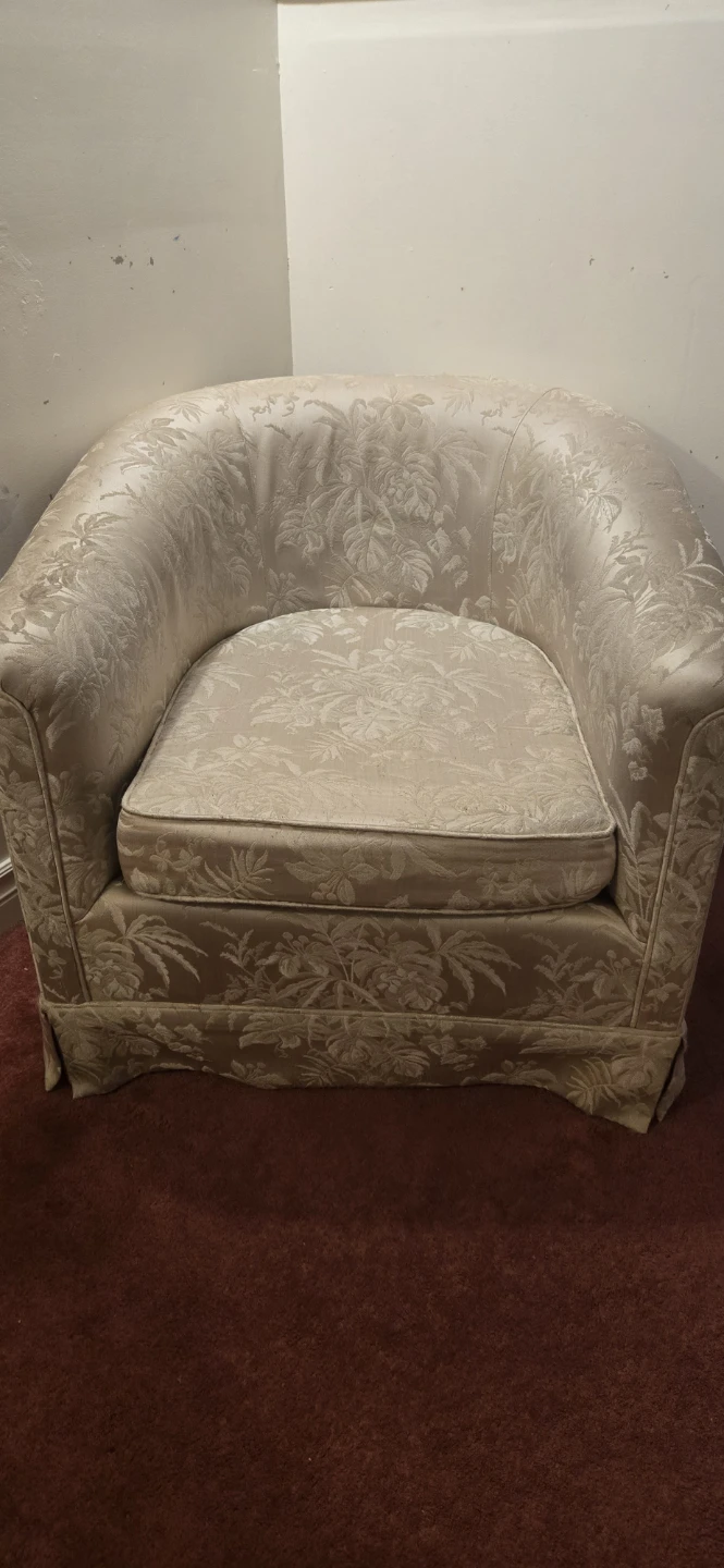 Floral Upholstered Accent Chair