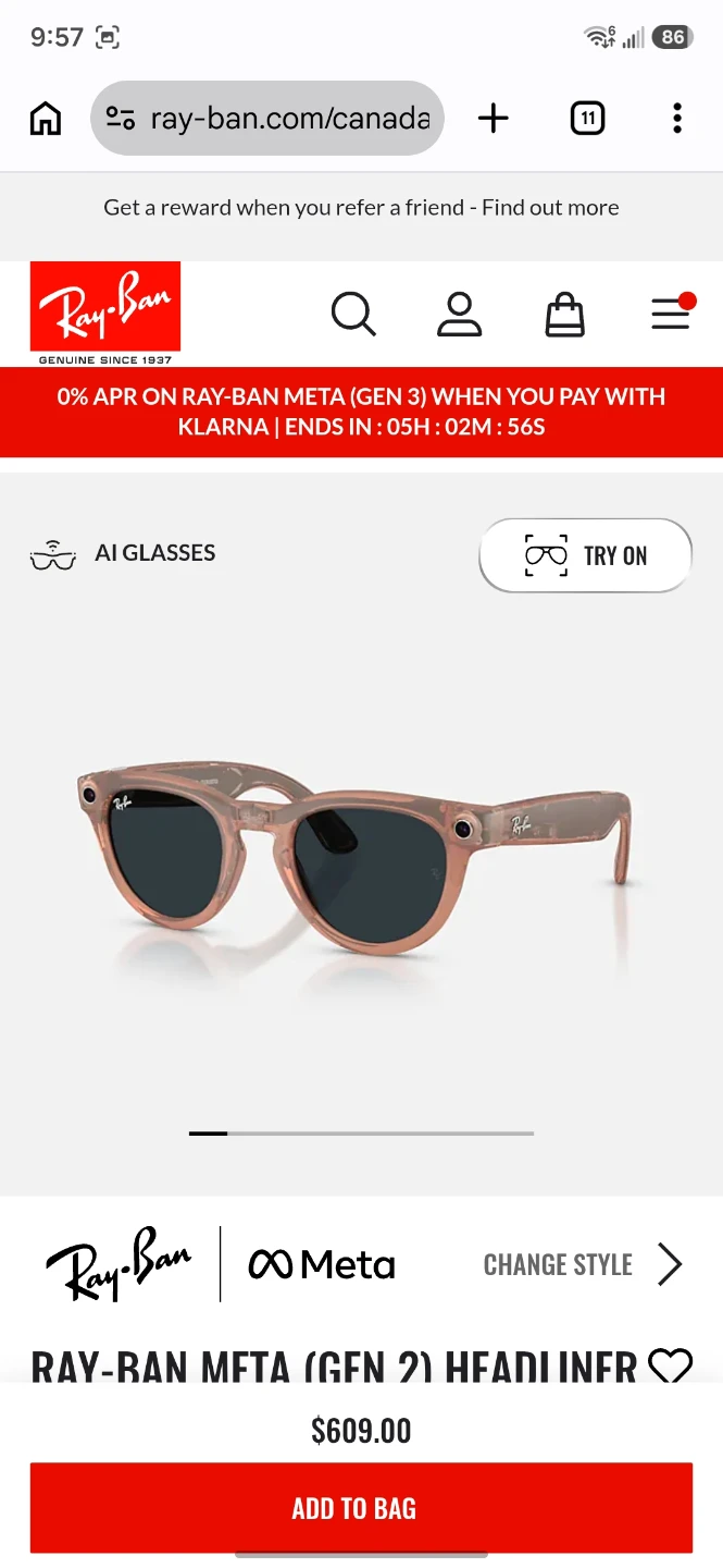 Ray-Ban Meta Gen 2 Smart Glasses