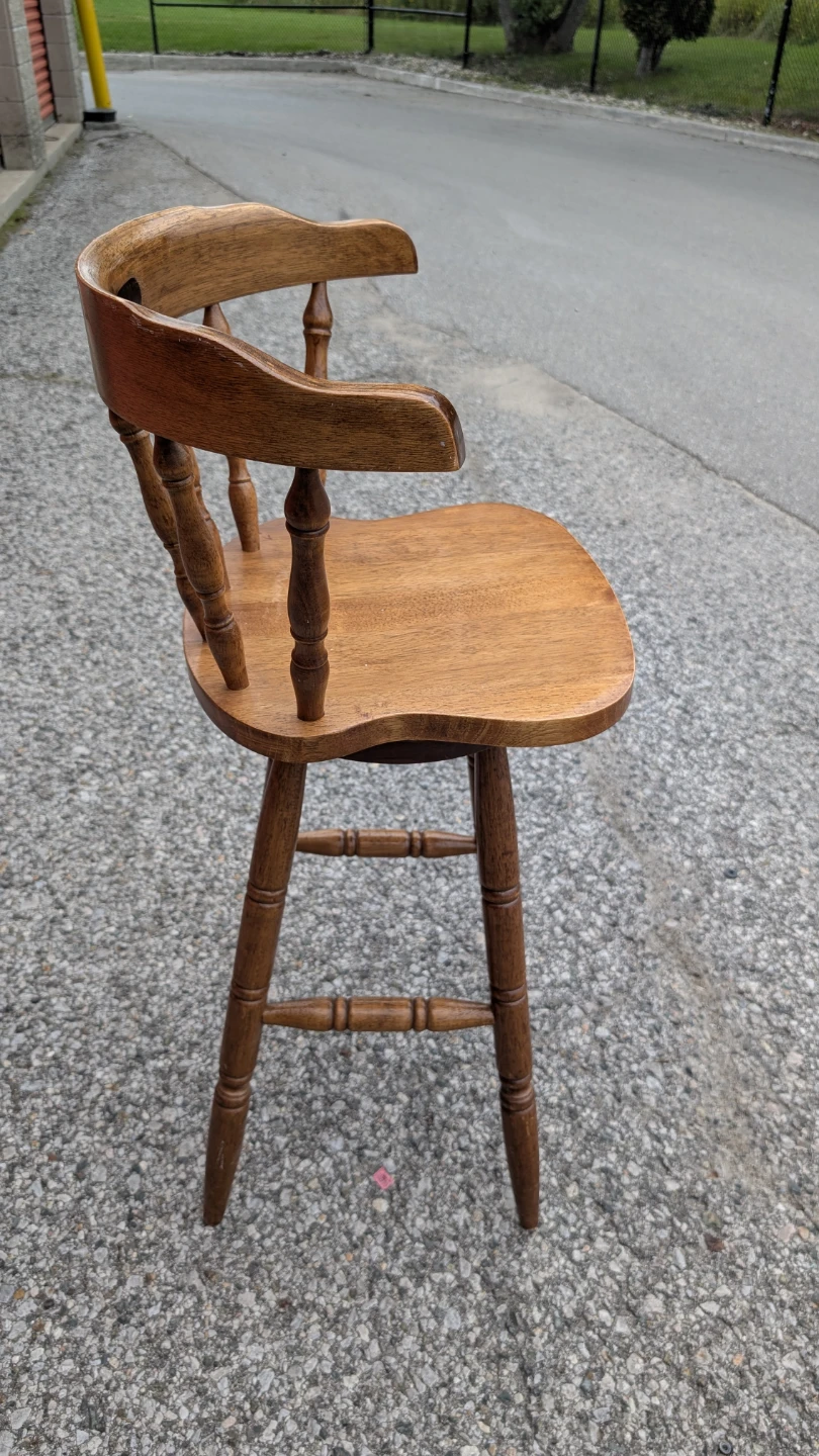 Wooden Swivel Bar Stool - photo 3