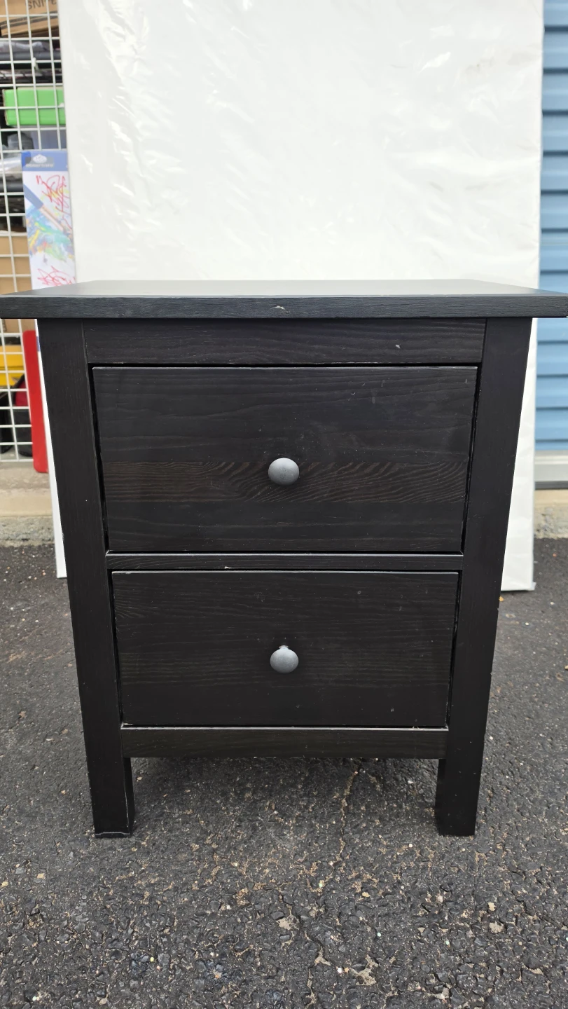 IKEA Hemnes 2-Drawer Nightstand - Black - photo 2