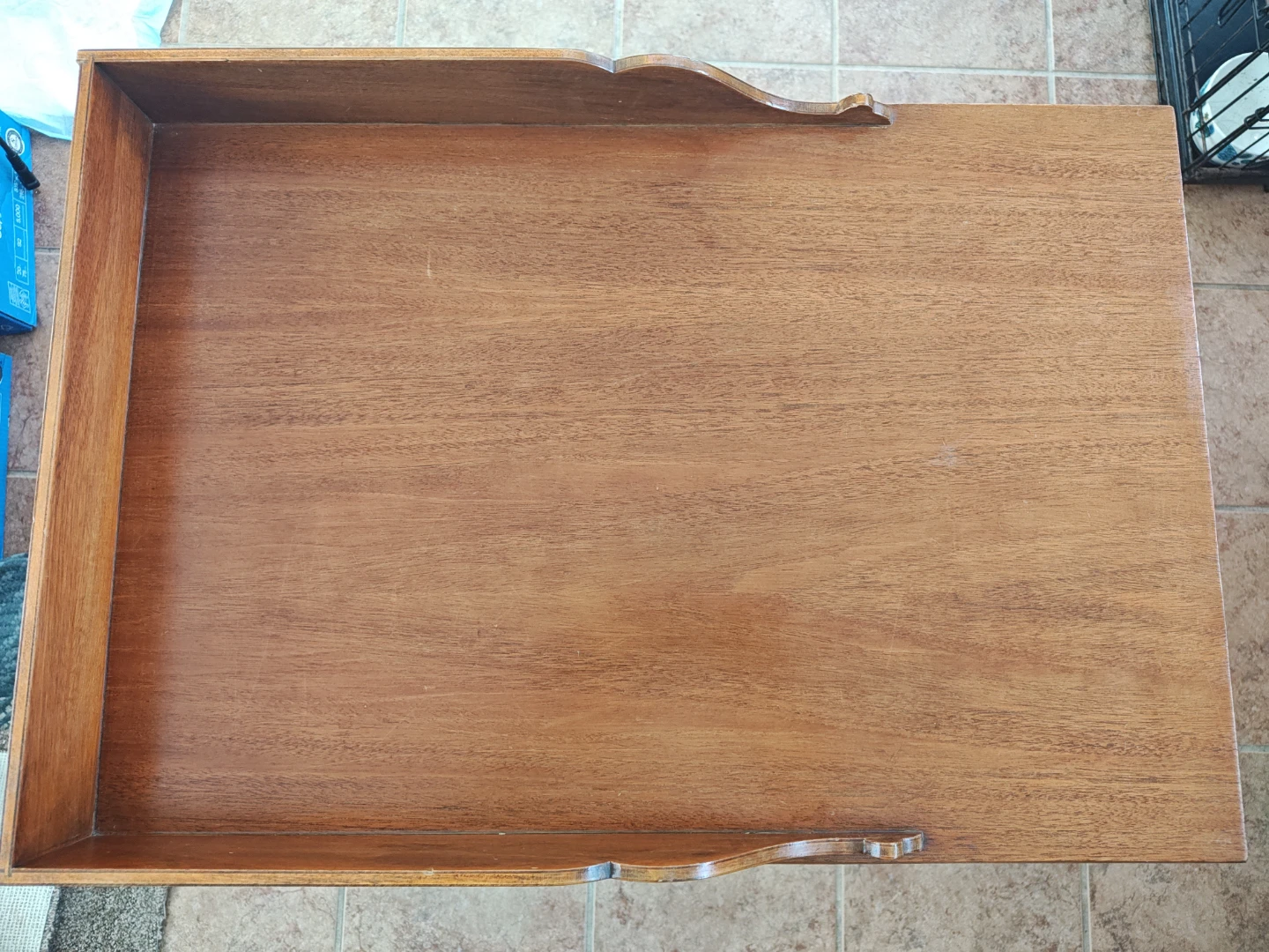 Vintage Wooden Butler Tray Table with X-Frame Base - photo 5