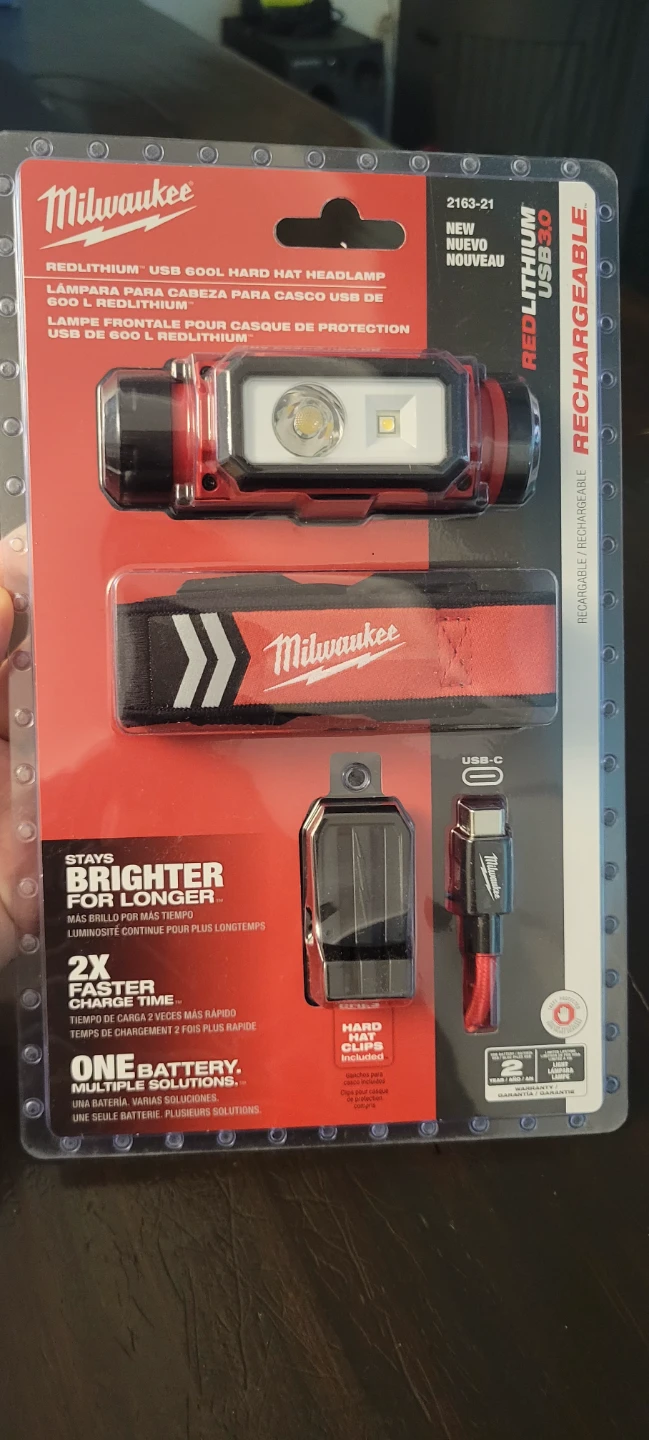 Milwaukee REDLITHIUM USB 600L Hard Hat Headlamp 2163-21 - photo 3