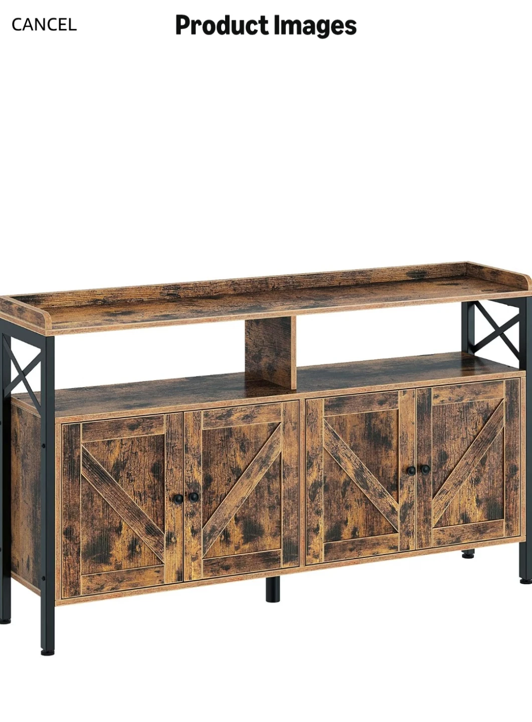 Console table with cabinet