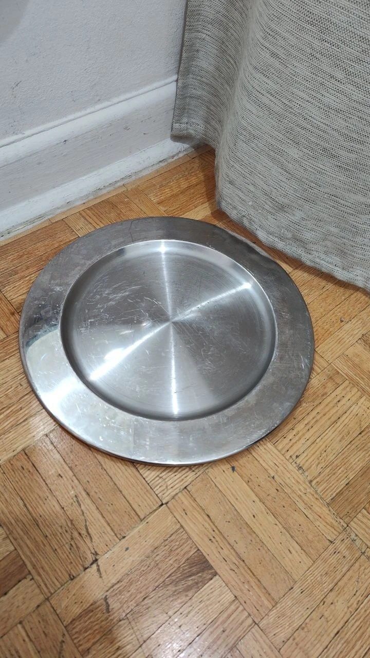 Stainless Steel Charger Plate - Silver Decorative Underplate - photo 2
