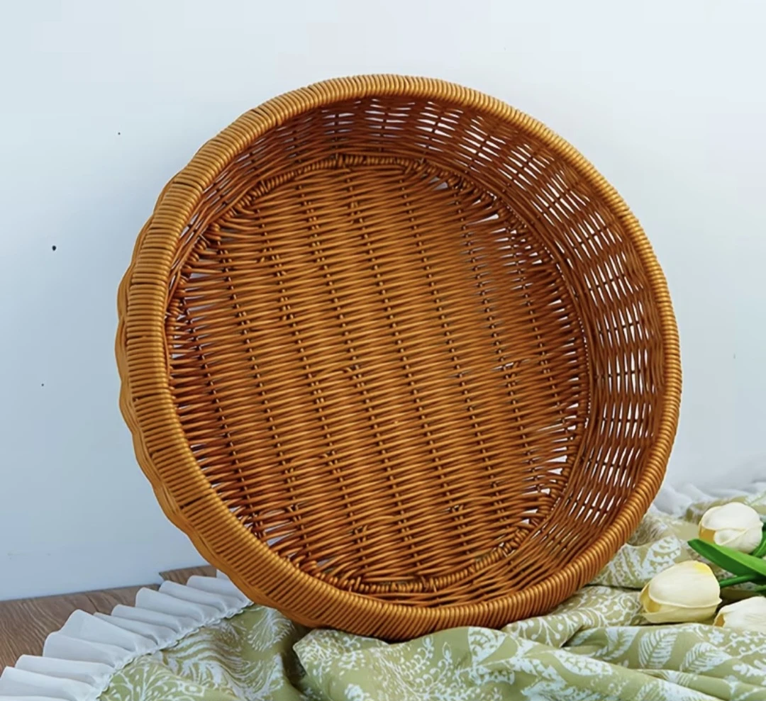 Round Woven Wicker Basket with Clear Lid 🏈 - photo 4