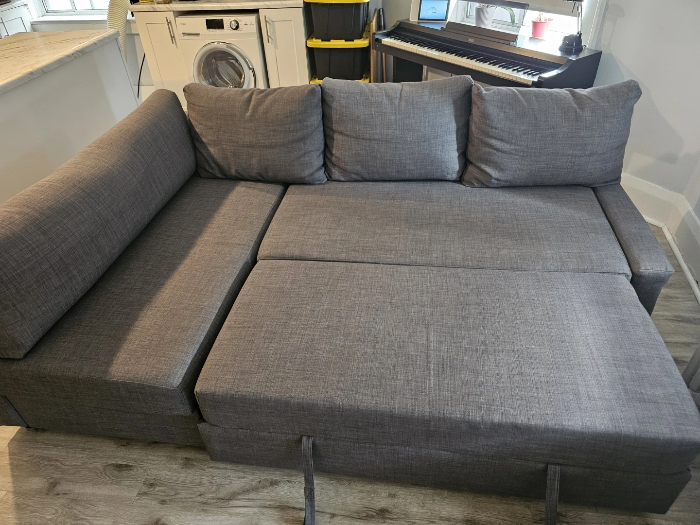 IKEA Friheten - Grey Sectional Sofa Bed - photo 3