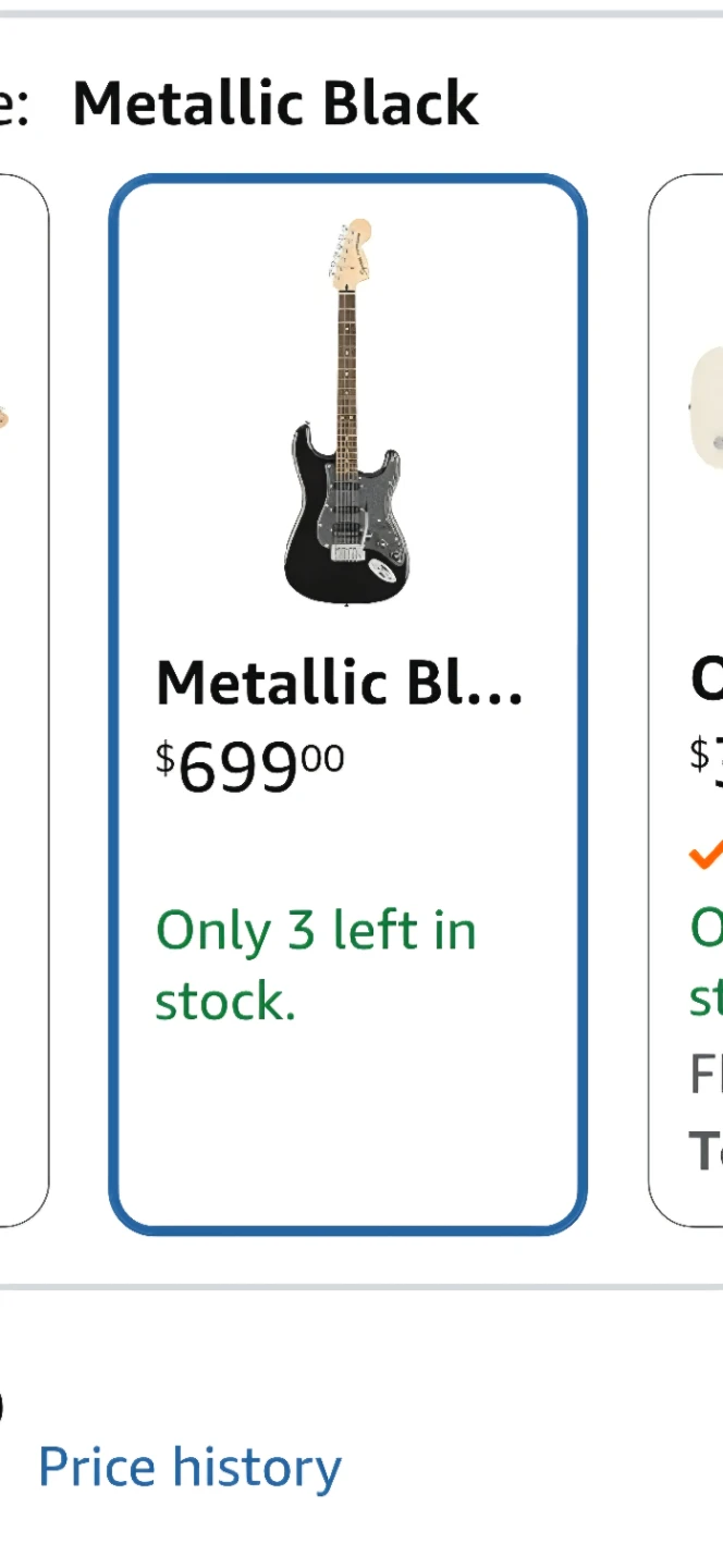 Squier HSS Stratocaster Metallic Black - photo 2