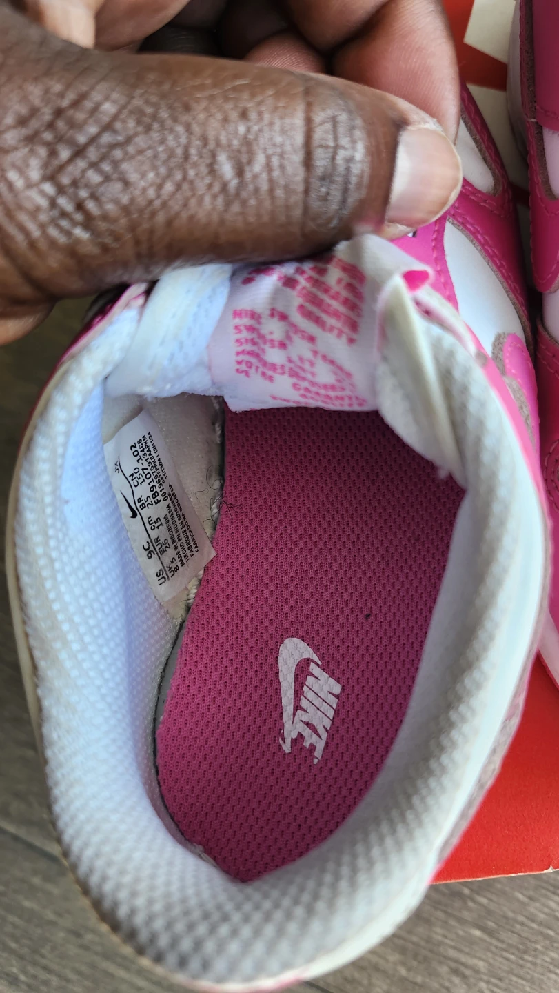 Nike Dunk Low TD Toddler Shoes Pink White Size 9C - photo 2