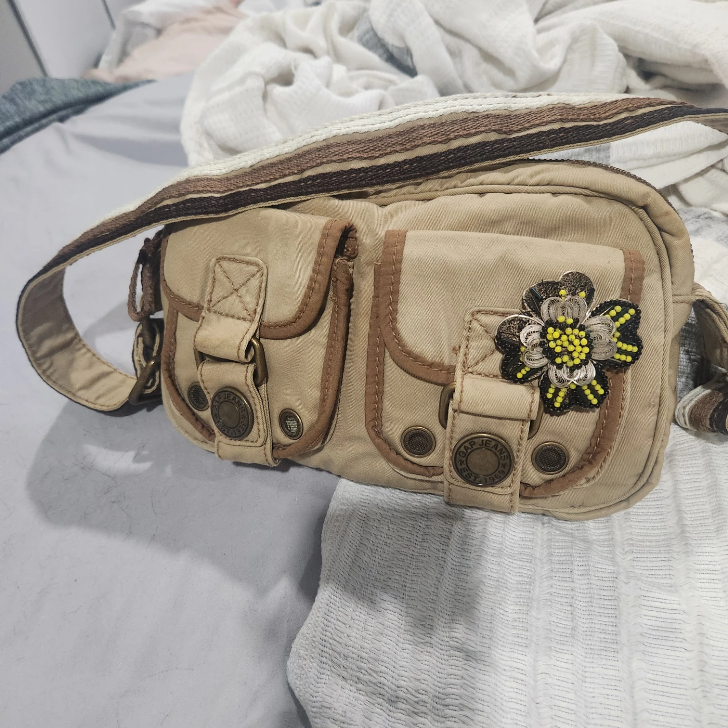 Vtg Y2K 2000s Gap Jeans Canvas Bag - photo 2