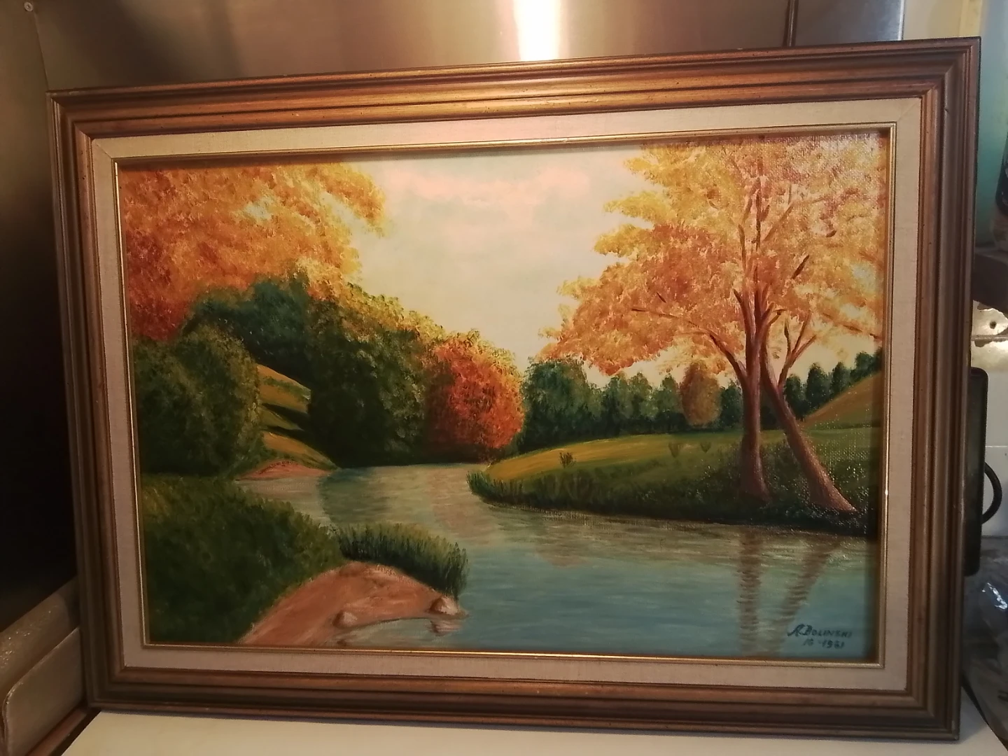 A. Dolinski Autumn Landscape Oil Painting