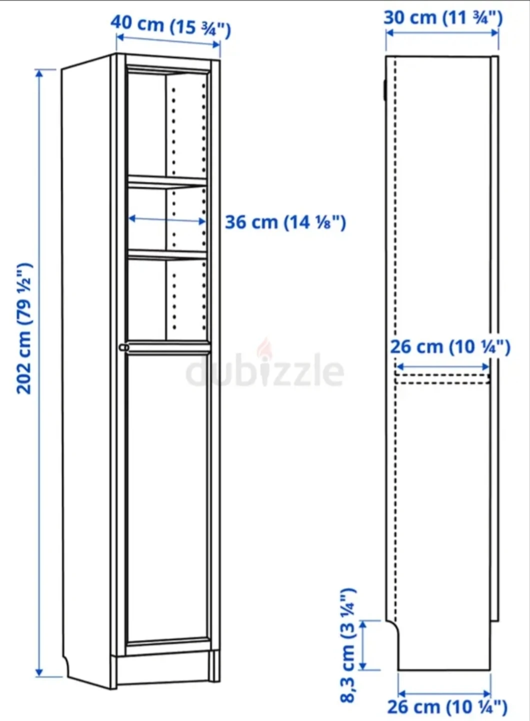 IKEA Tall Black Cabinet with Glass Door - photo 4