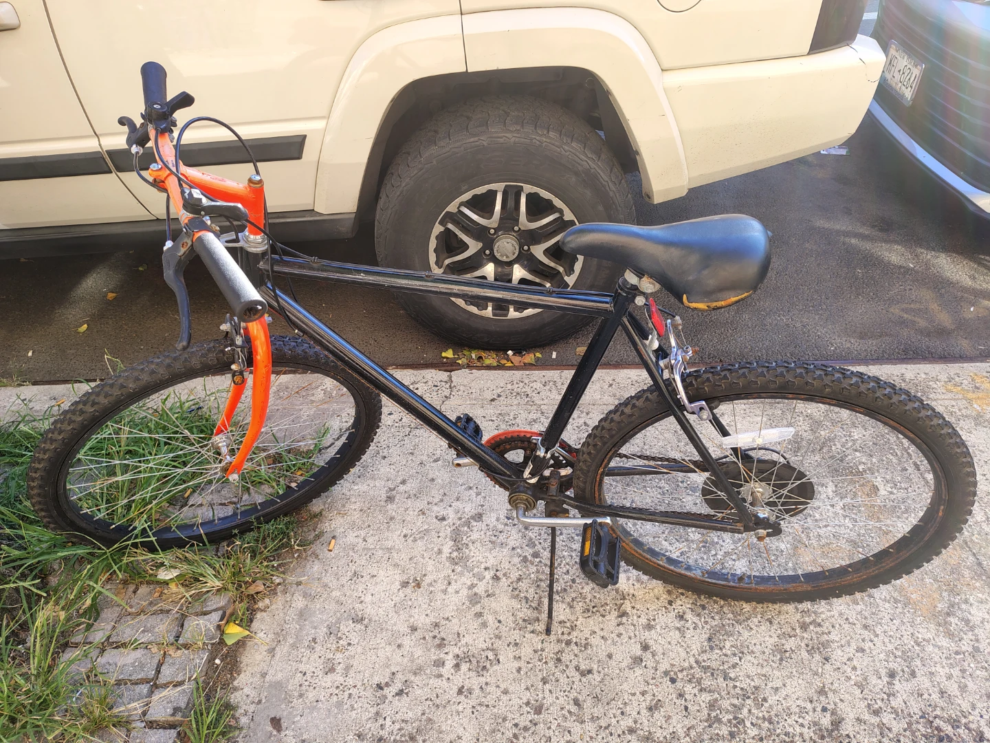 Black and Orange Mountain Bike