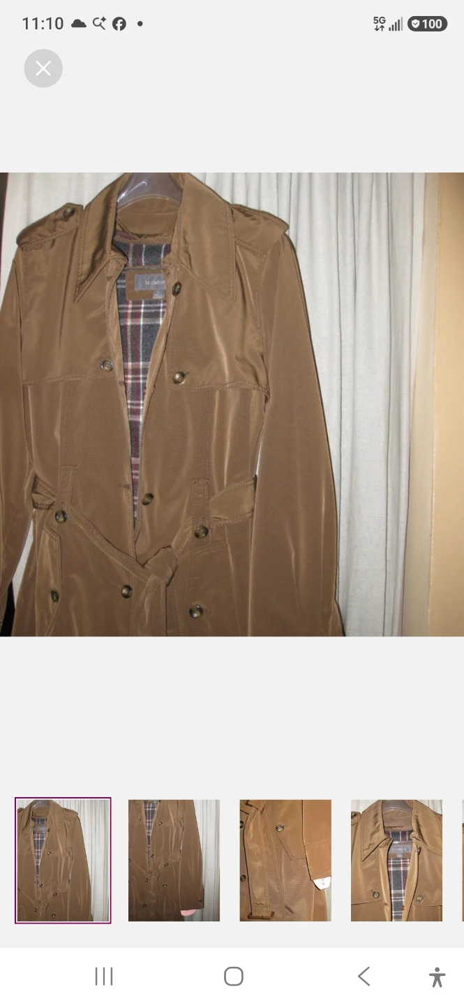 NEW TAN BROWN TRENCH COAT, Zip out lining 🏈 12, 10 Womens