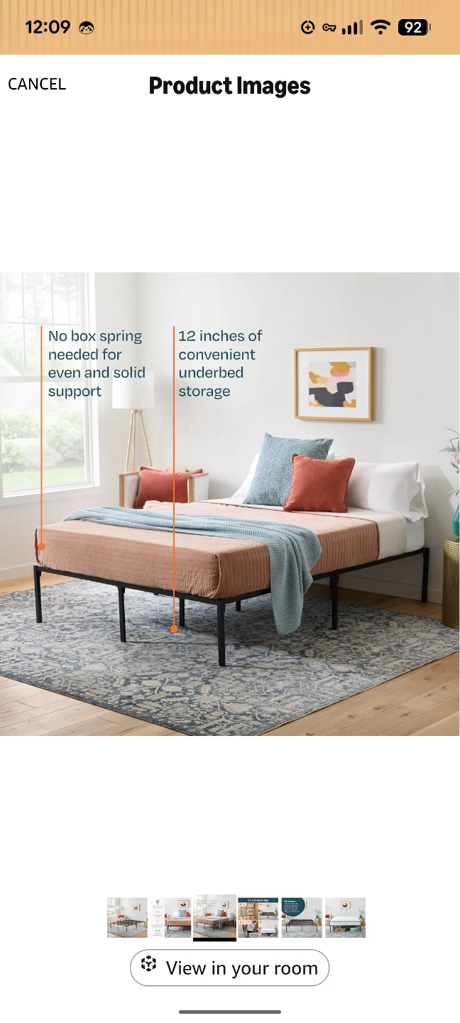 BNIB Steel k ing sized bedframe - photo 4