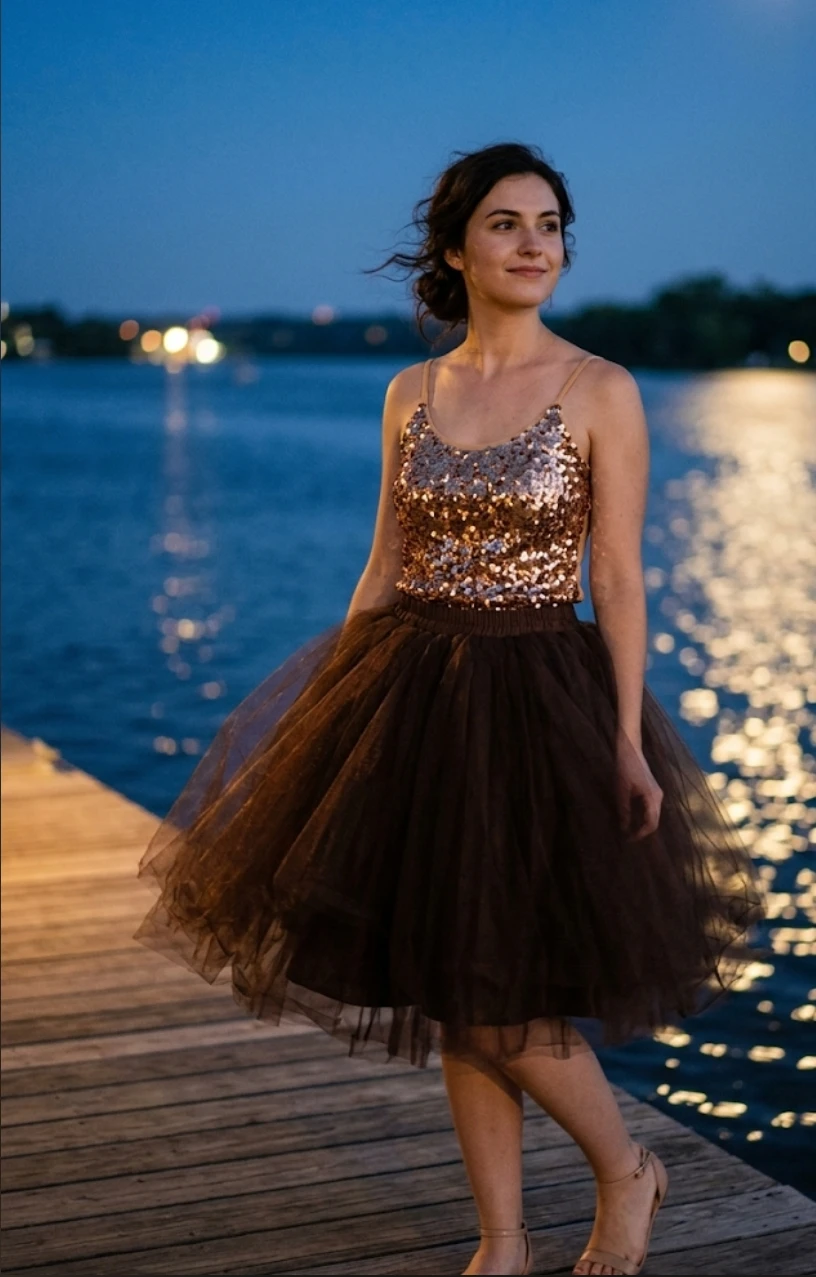 ​🏈Holiday & Event Set: Sequin Top + Tulle Tutu Skirt​🏈