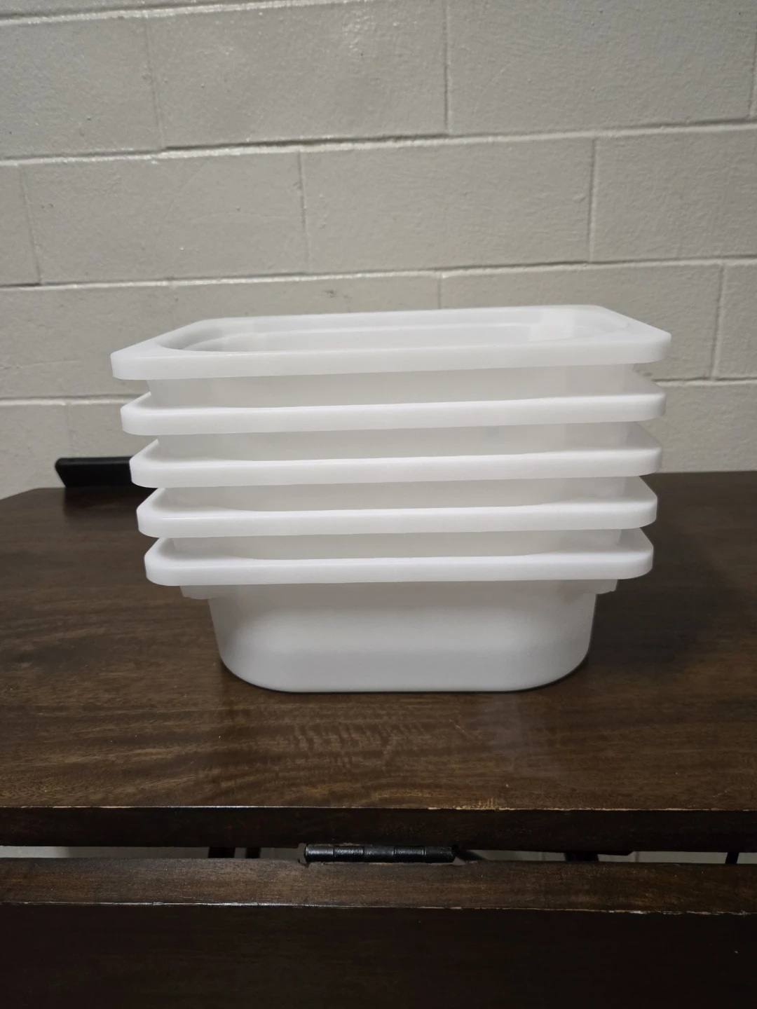 5-Piece Matching IKEA TROFAST White Plastic Storage Box Bins Lot - photo 2