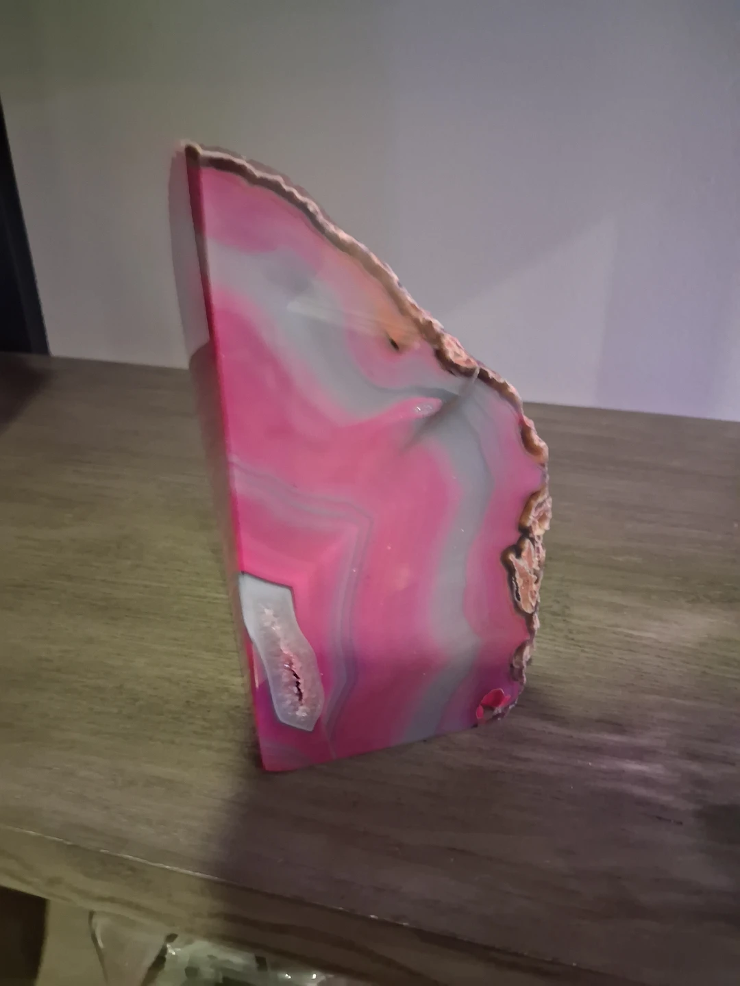8"x6" Pink Dyed Agate Decorative Stone - photo 2