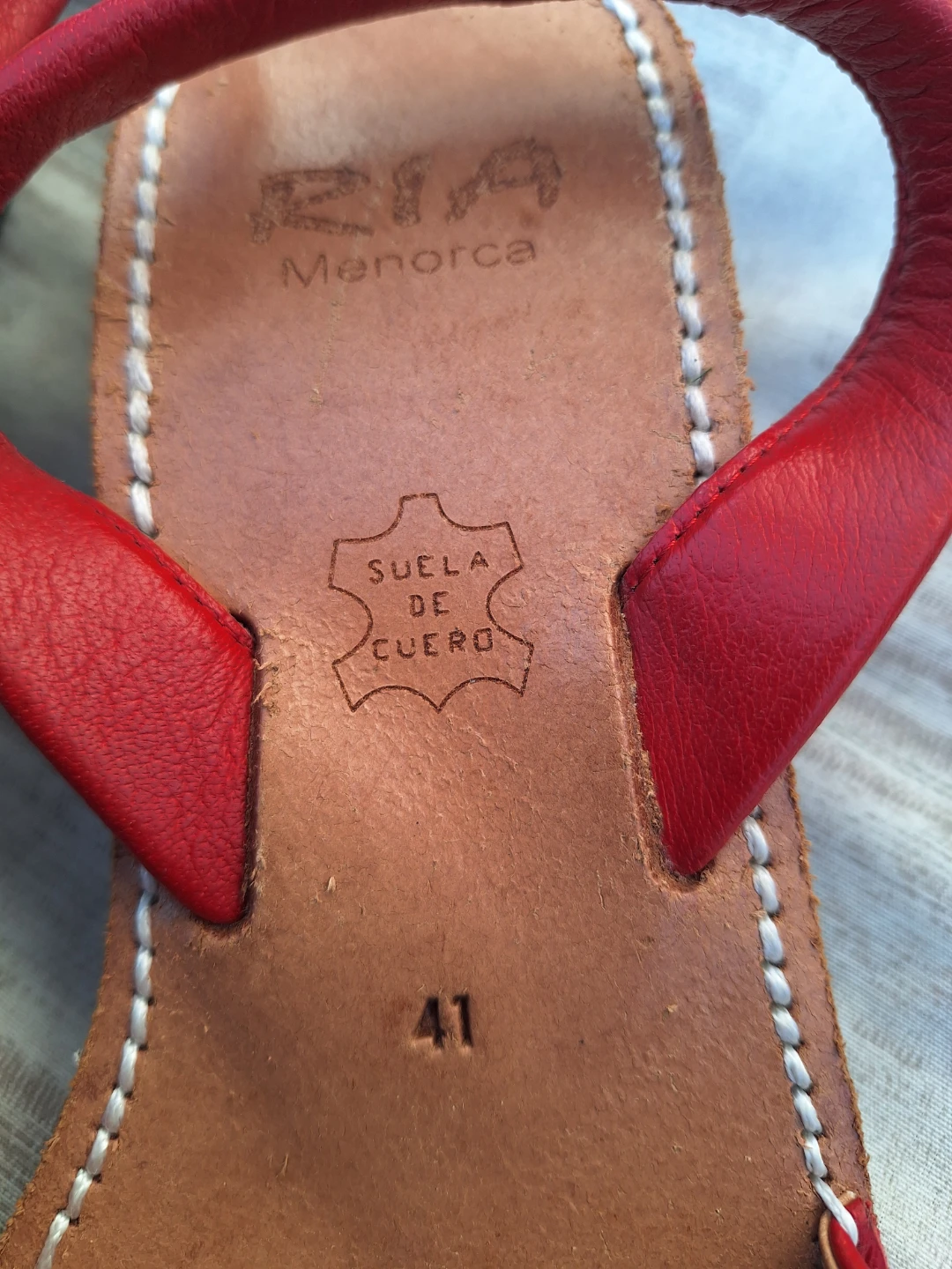 RIA Menorca Red Leather Sandals Sz 41 (Kit Cat Club rescue) - photo 3