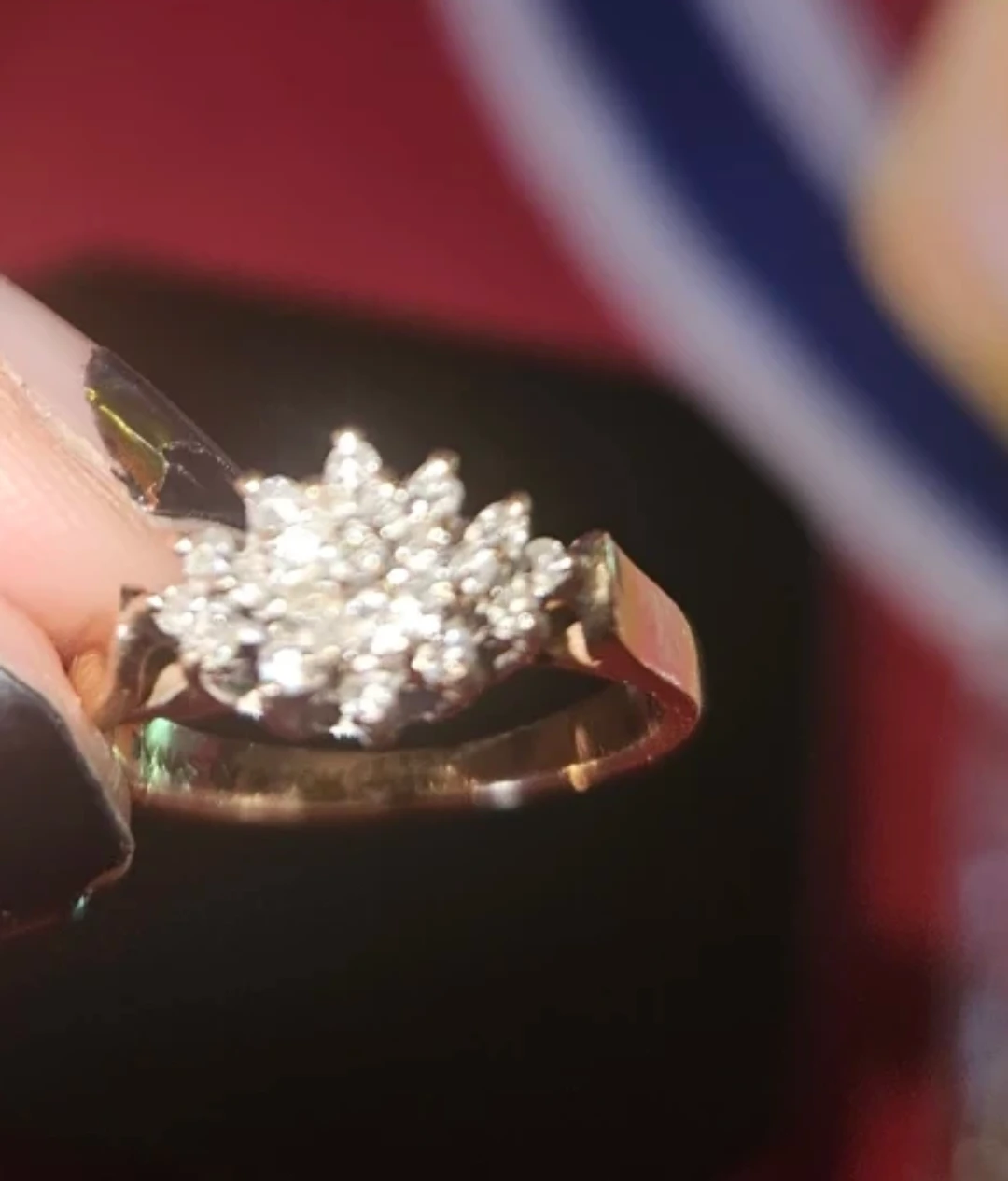 Dynasty 10k Gold Cluster Ring - photo 4