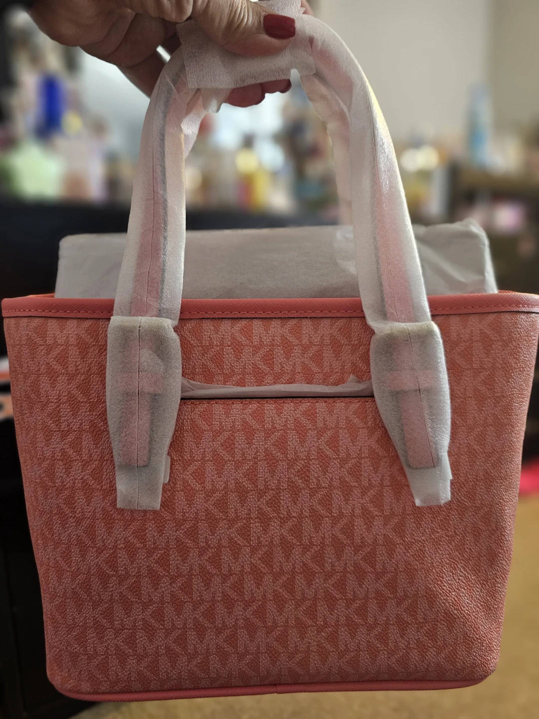 Michael Kors Small Tote Bag - Coral Pink - photo 2