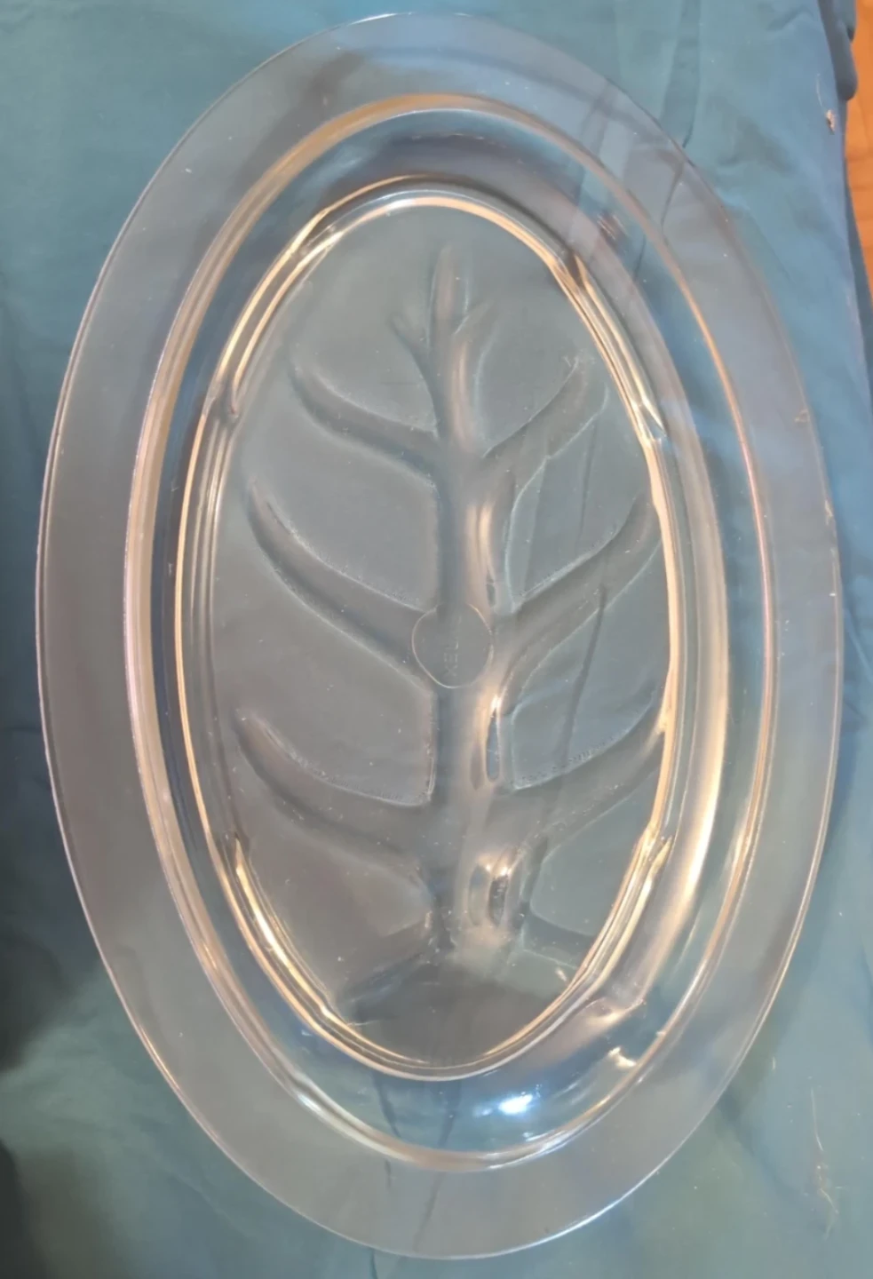 Pyrex clear glass serving platter