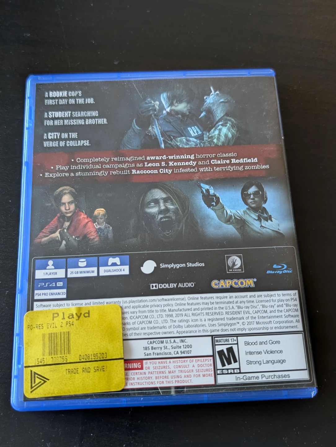 Resident Evil 2 for PlayStation 4 - photo 2